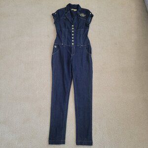 Mecca Femme Y2K Dark Denim Jumpsuit 11/12 Hip Hop Alecia Keys Vibe 90s/ 2000s